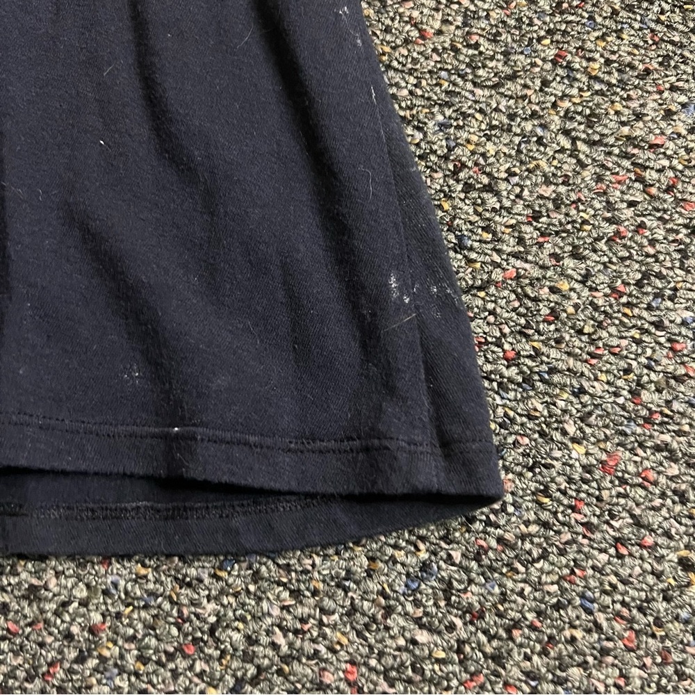 Black Stretch Modest Cotton Casual Metallic Elastic A-Line Flare Midi Skirt Sz M - Picture 11 of 16